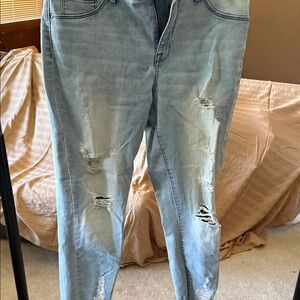 Distressed Light Blue Women's Jeans